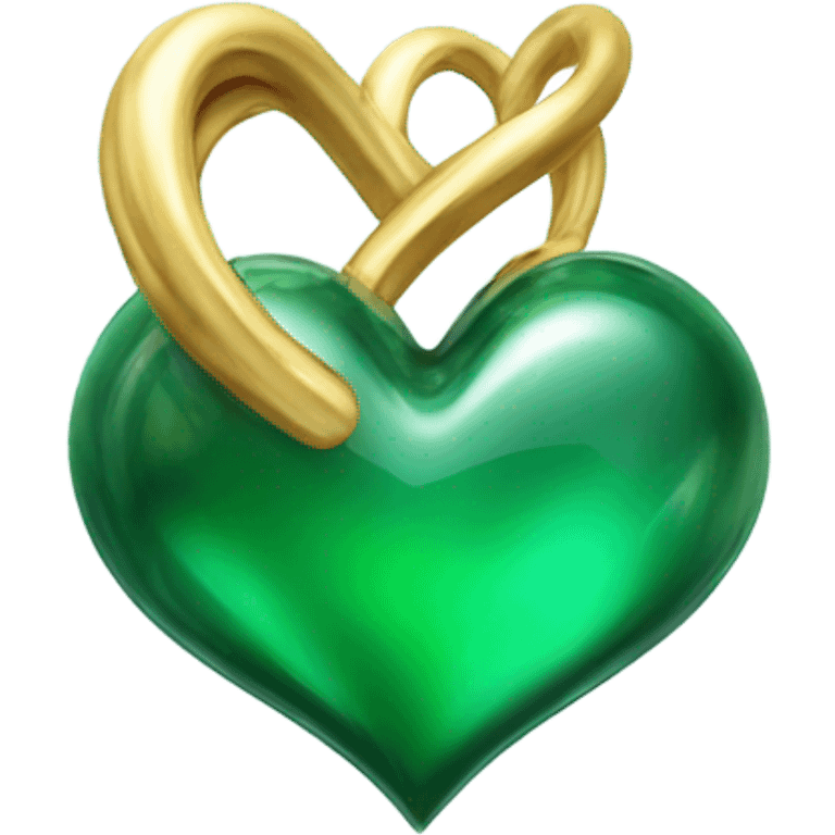 Emerald green heart emoji