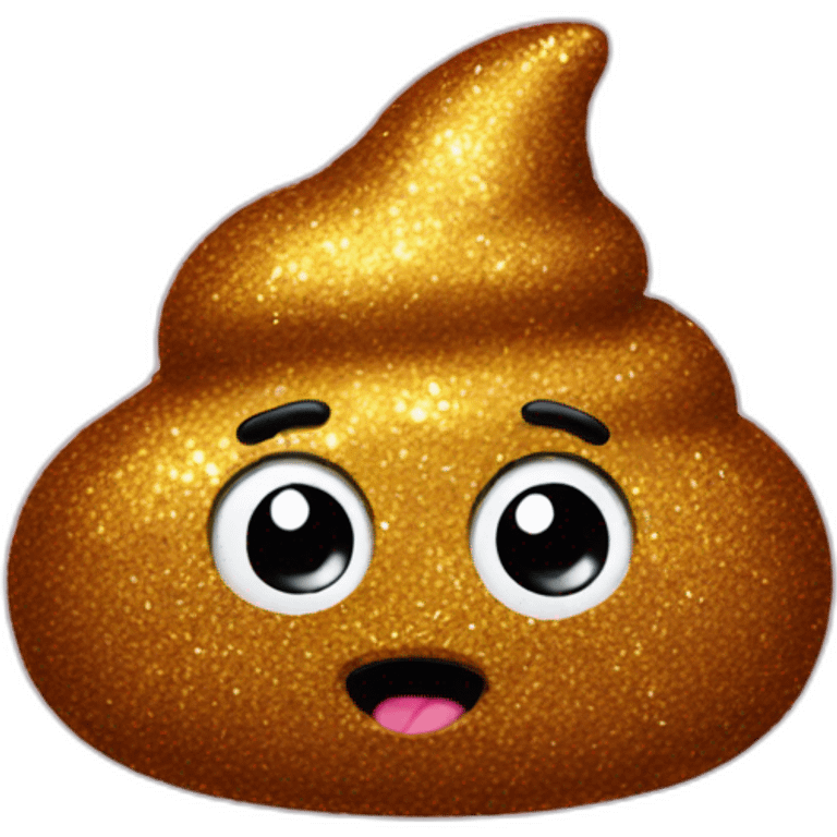 Glitter poo emoji