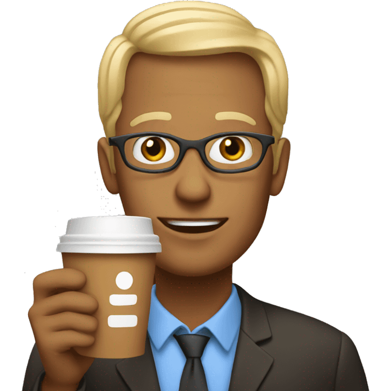 teacher with coffee emoji