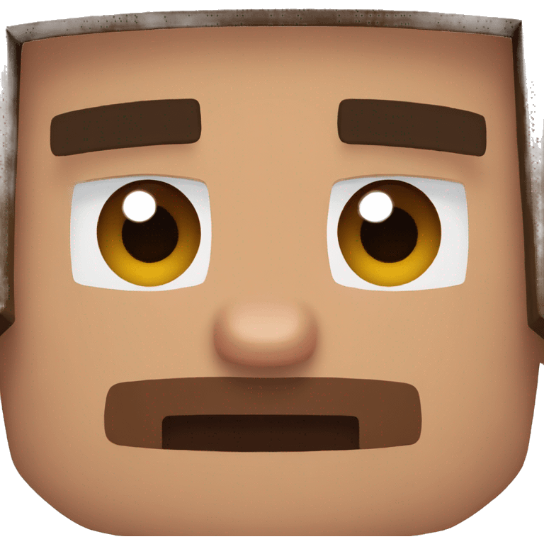 Steve Minecraft Brown eyes emoji