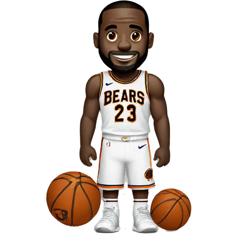 LeBron wearing bears  emoji