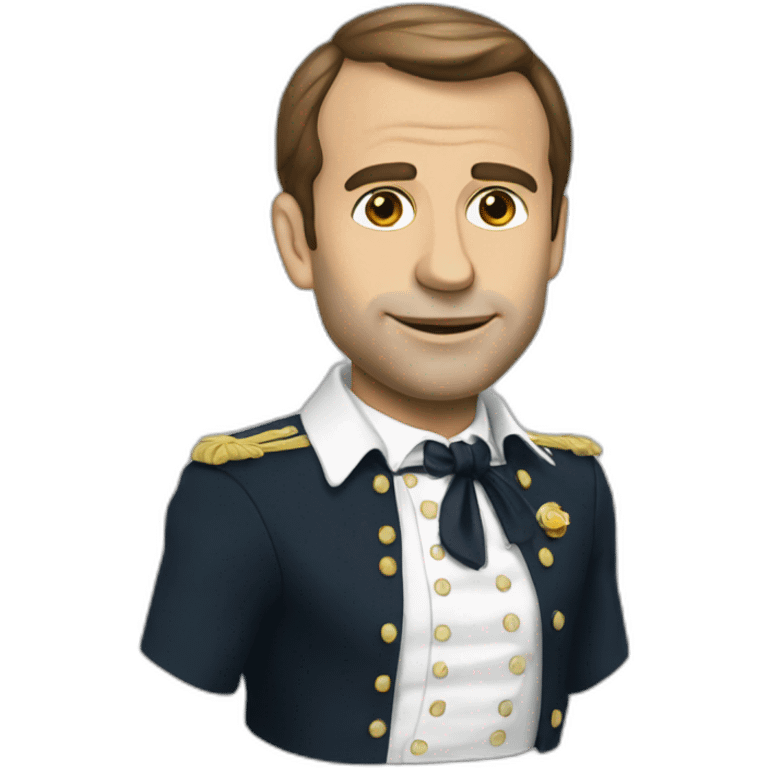 Macron with dress emoji