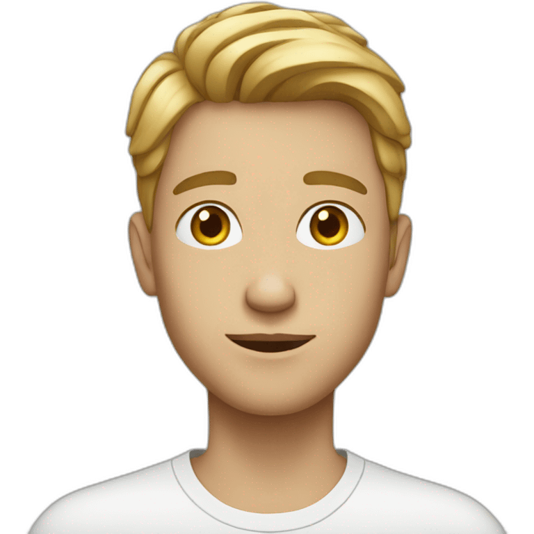 white young man  emoji