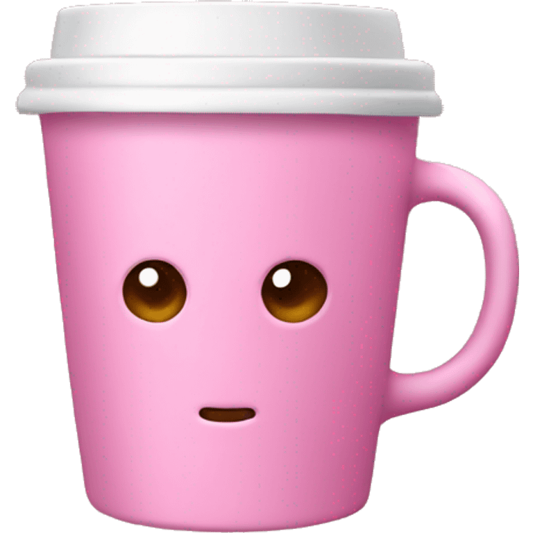 Pink coffee cup emoji