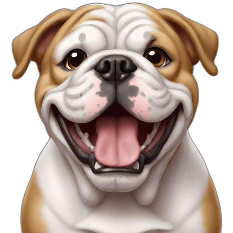 barking english bulldog emoji