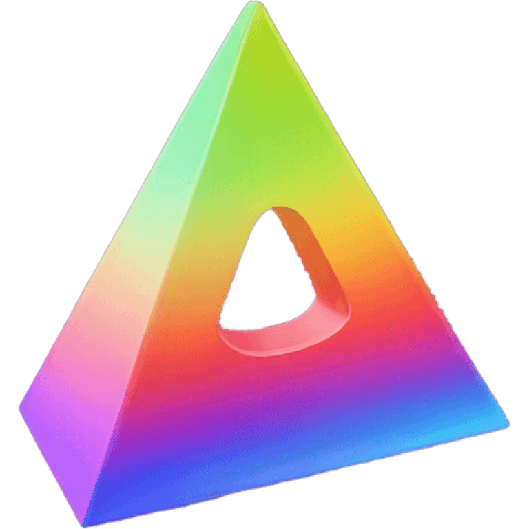 A prism in the letter P emoji