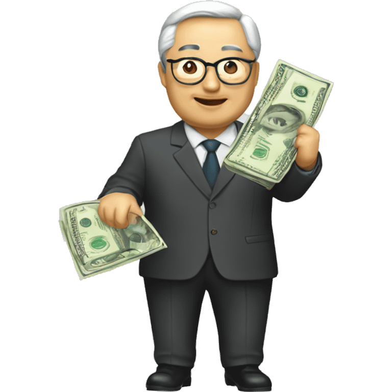 tokayev and money emoji