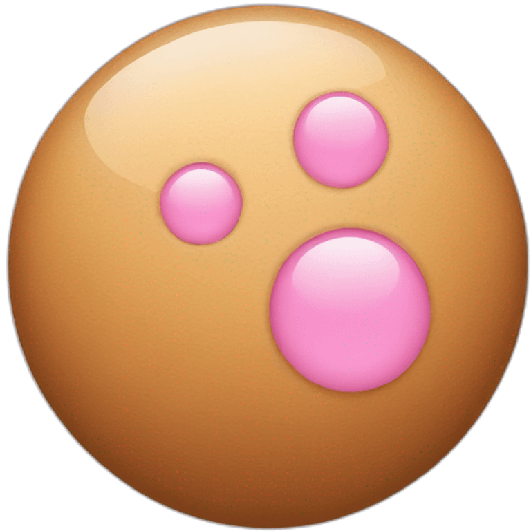 Two skintone balls with pinkish circle inside emoji