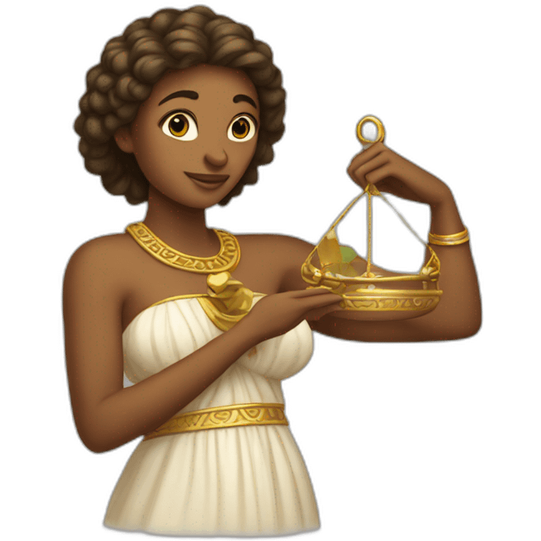 goddess femida with scales in the hand emoji