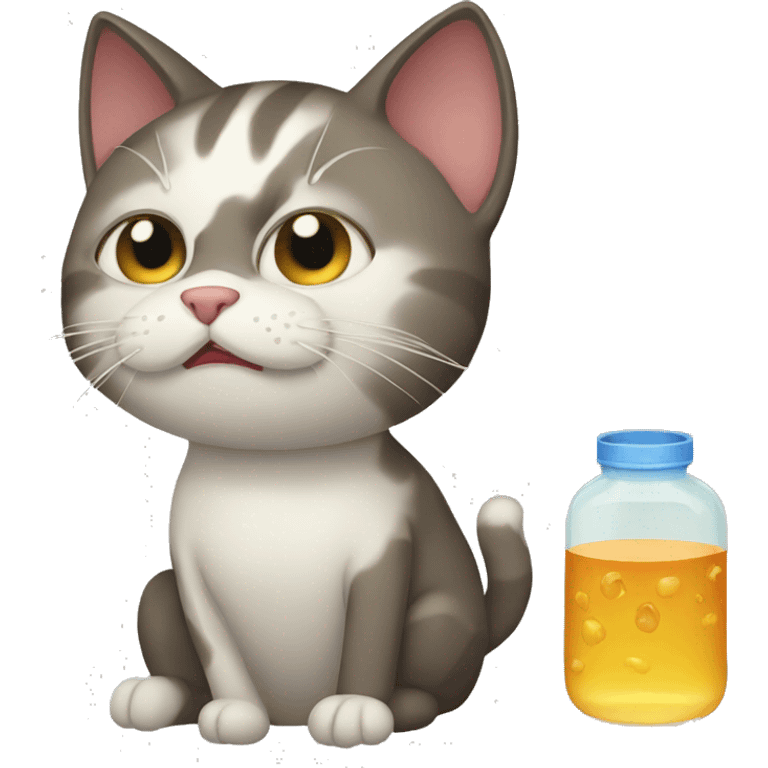 Sick cat emoji