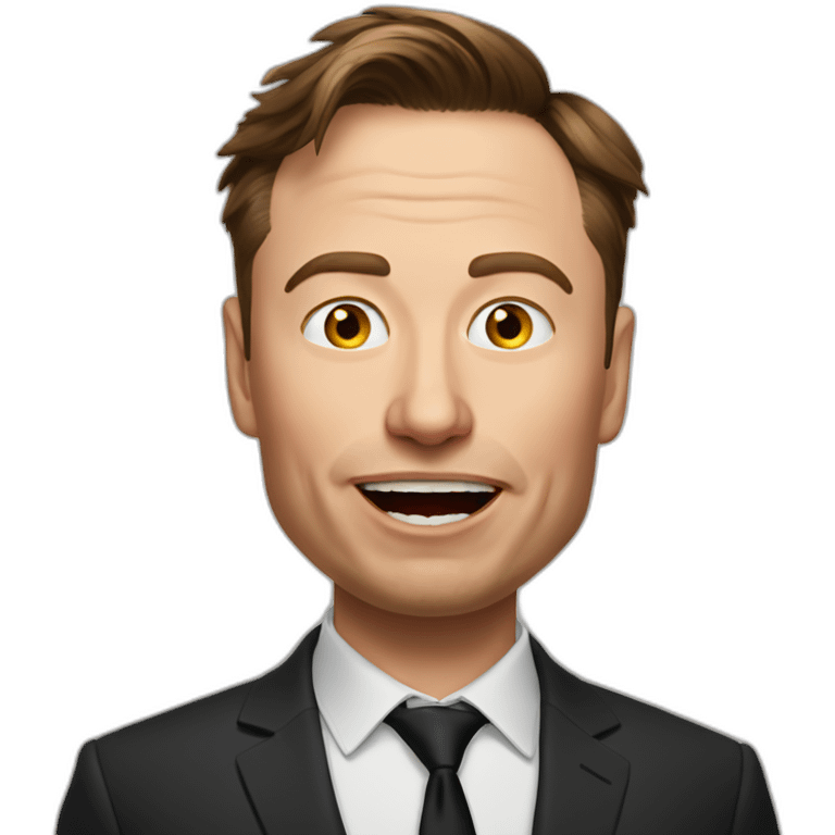 Russian pulled out of Elon Musk's mouth emoji