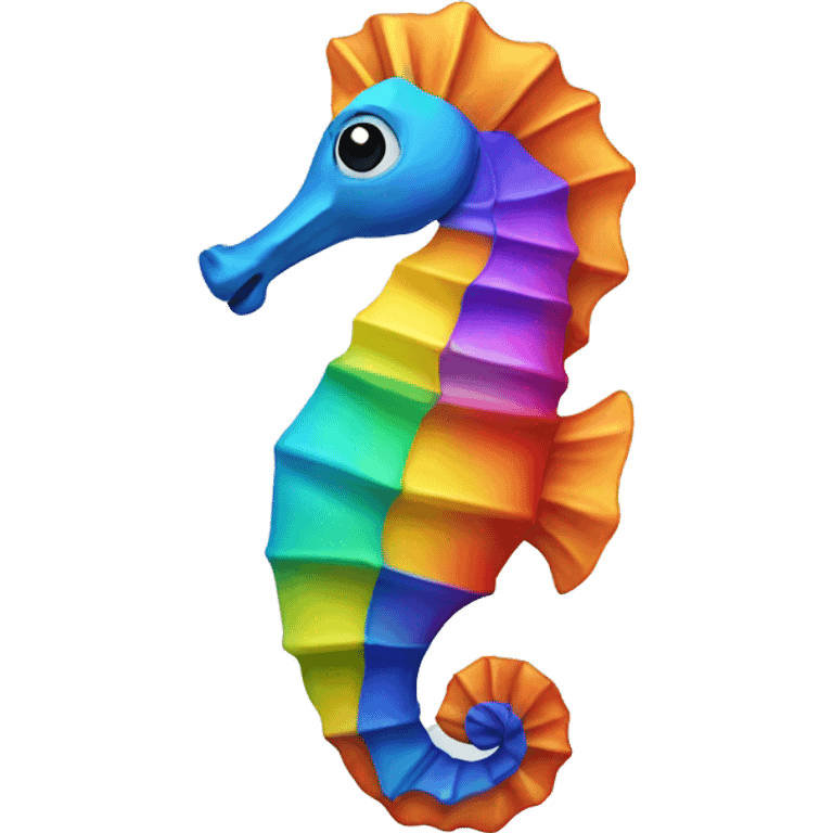 Colorful sea horse  emoji