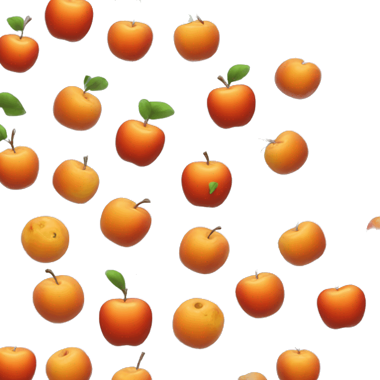 A apple shooting a orange  emoji