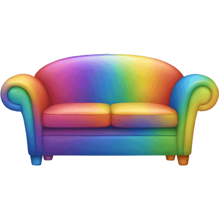 rainbow couch chair  emoji