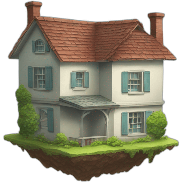 Upsidedown house emoji