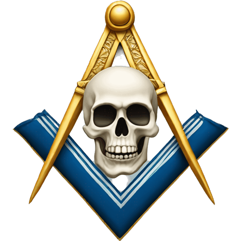 freemason logo with skull emoji