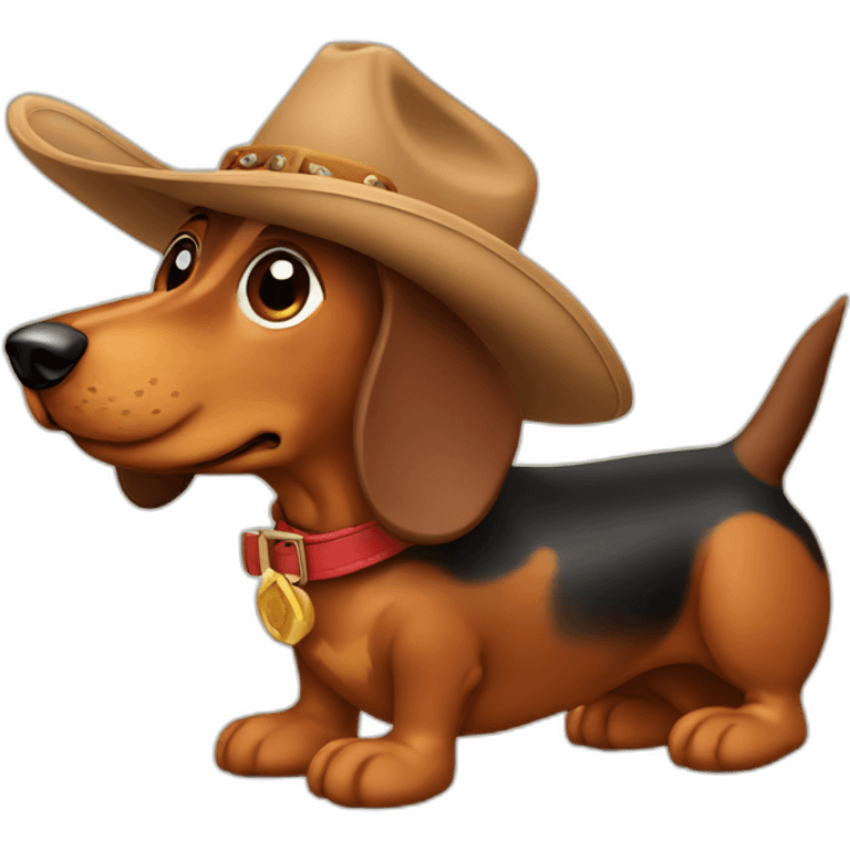 wiener dog cowboy emoji