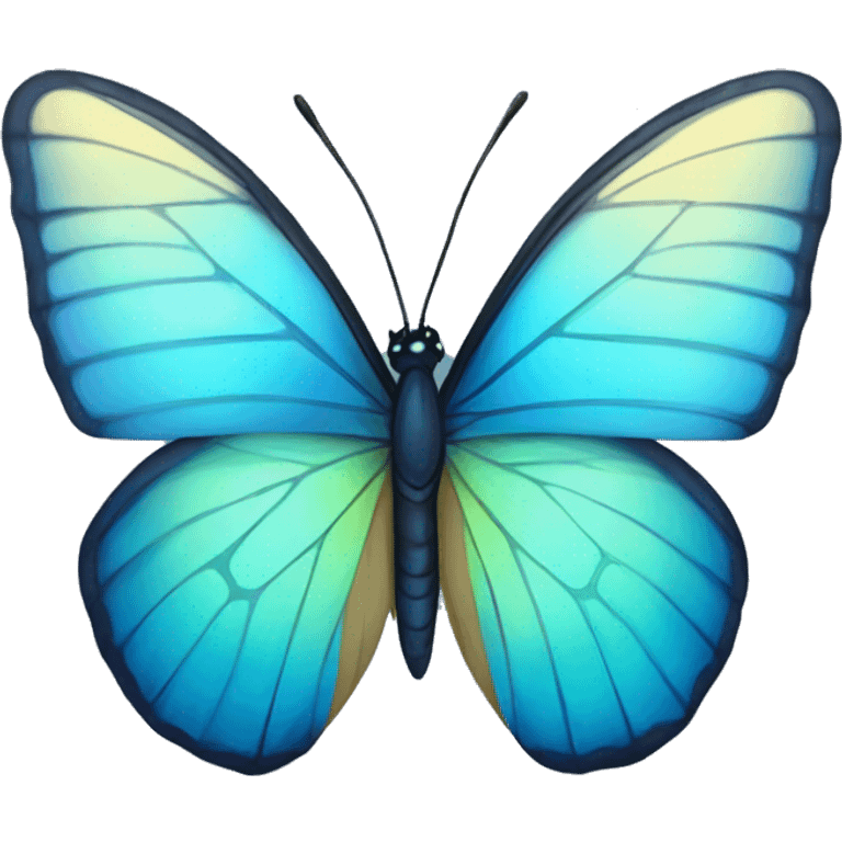 Iridescent blue butterfly  emoji