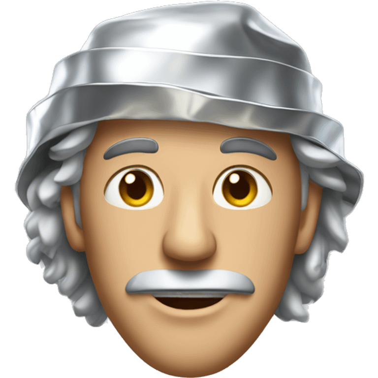 Crazy man with tin foil hat emoji