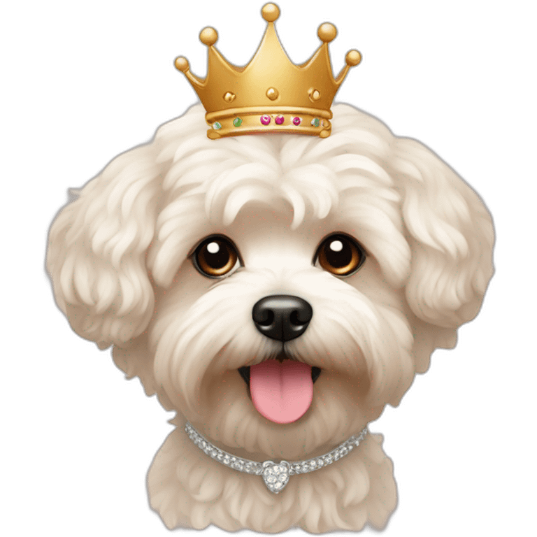 maltipoo with crown emoji