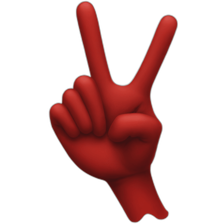 Bloods gang hand symbol emoji