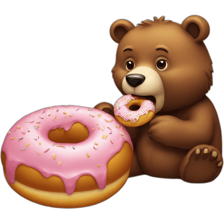 bear eating an donnut emoji