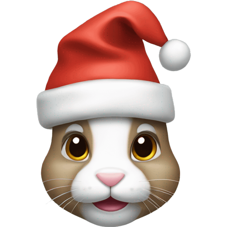 bunny with a santa hat emoji