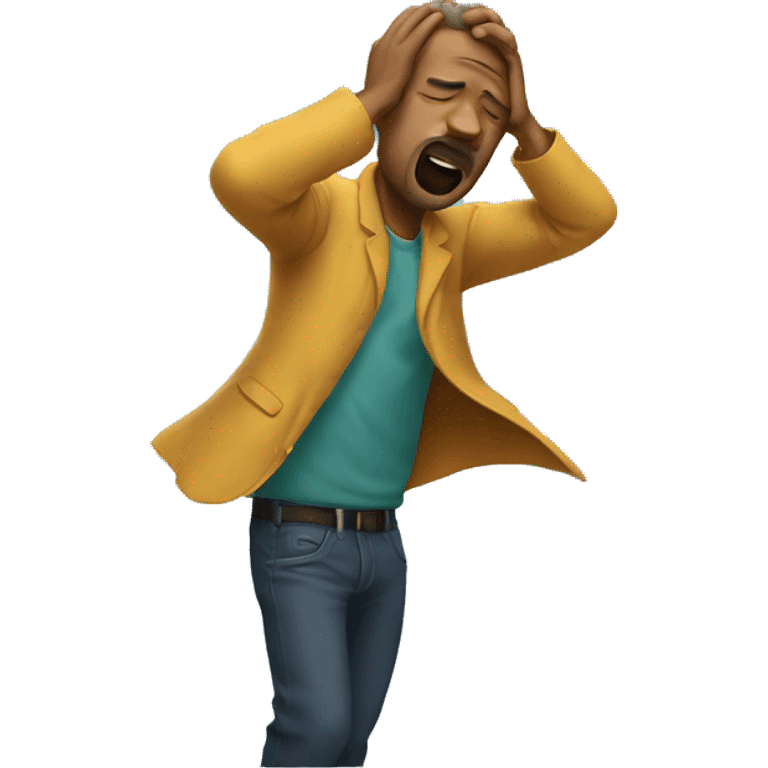 man doing dab emoji