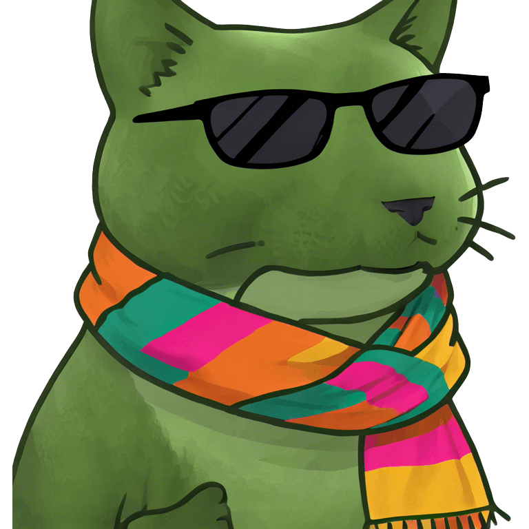 Cat with sunglasses emoji