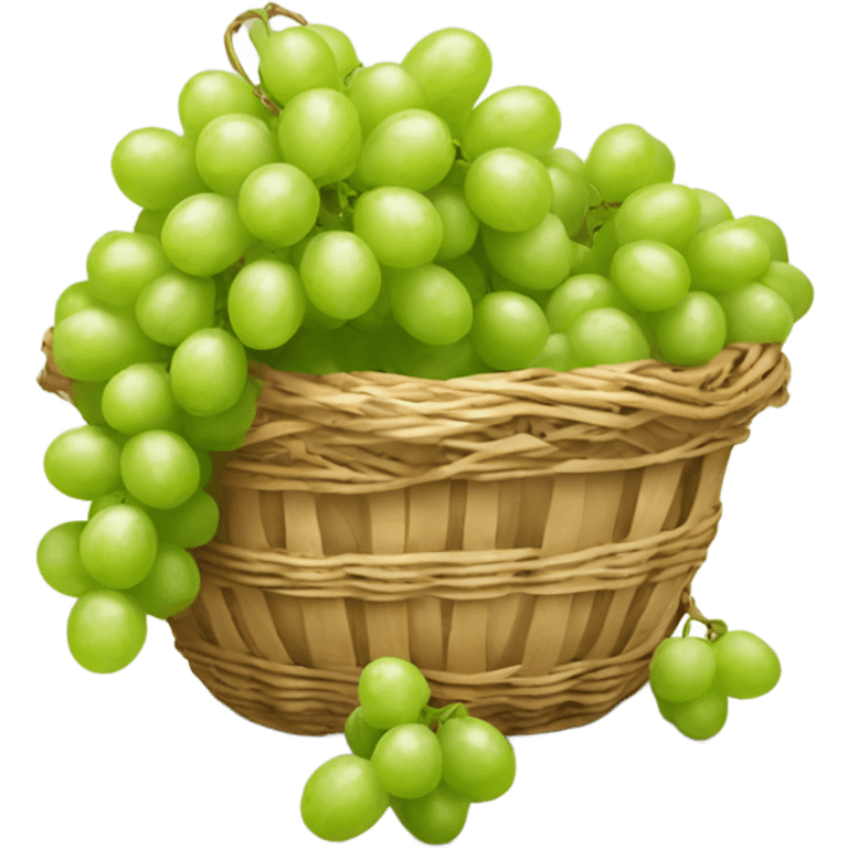 Basket of green grapes emoji