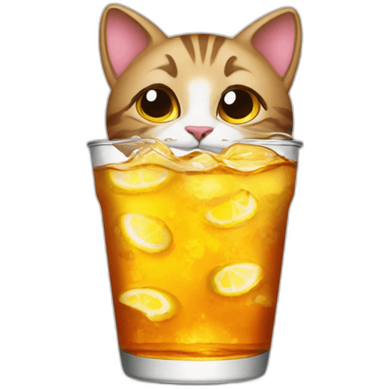 cat drink soda emoji