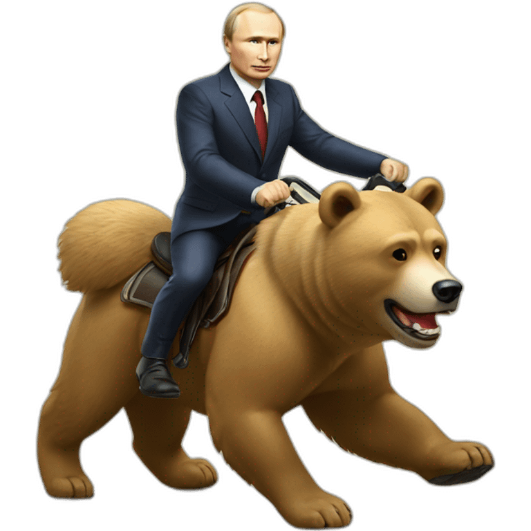 Putin ridding bear emoji