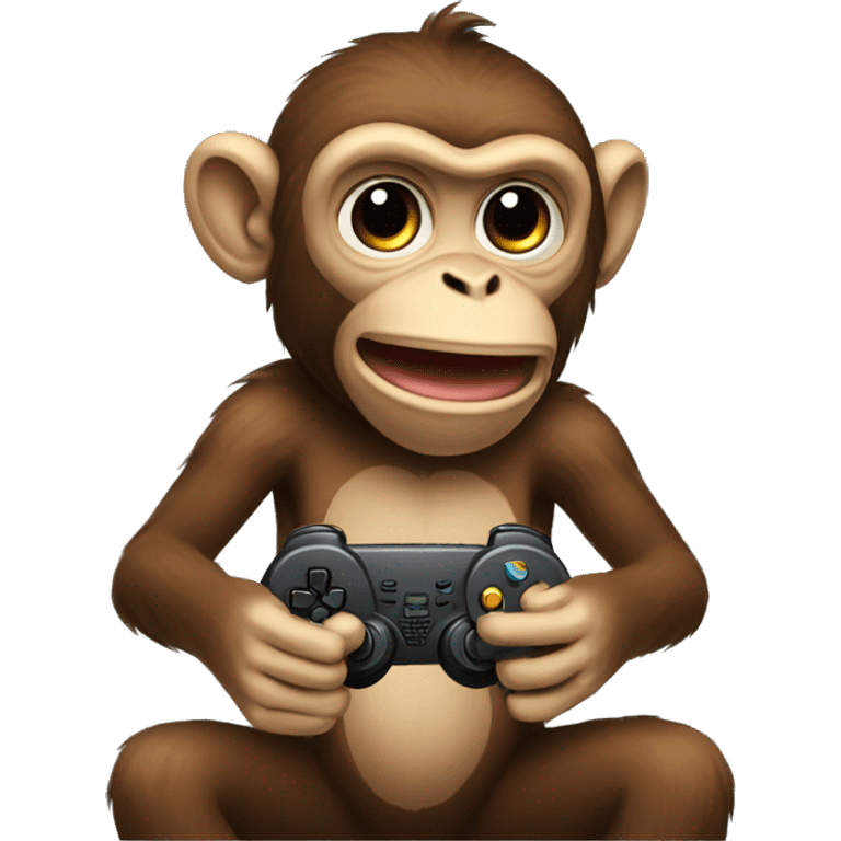 Monkey playing video games emoji