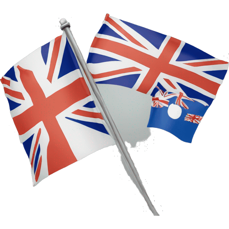 Indian flag and united kingdom flag emoji