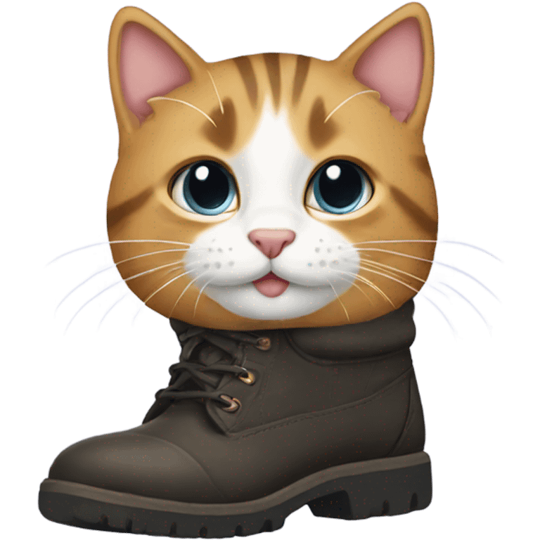 Cat wearing boots emoji