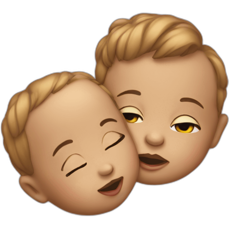 kissing babies emoji