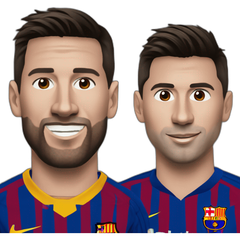 Messi au dessus de Ronaldo emoji