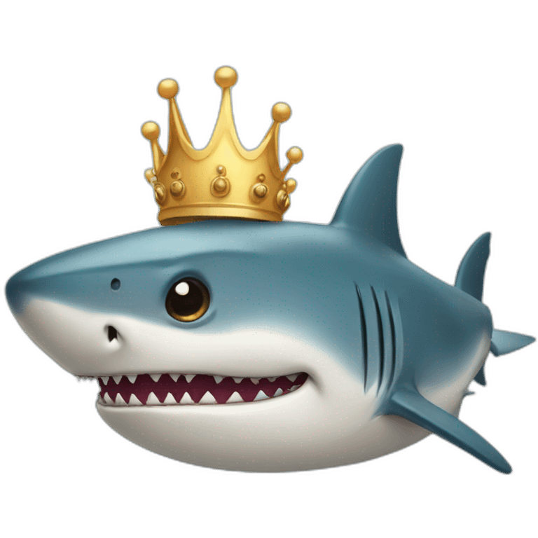 Shark with a crown emoji