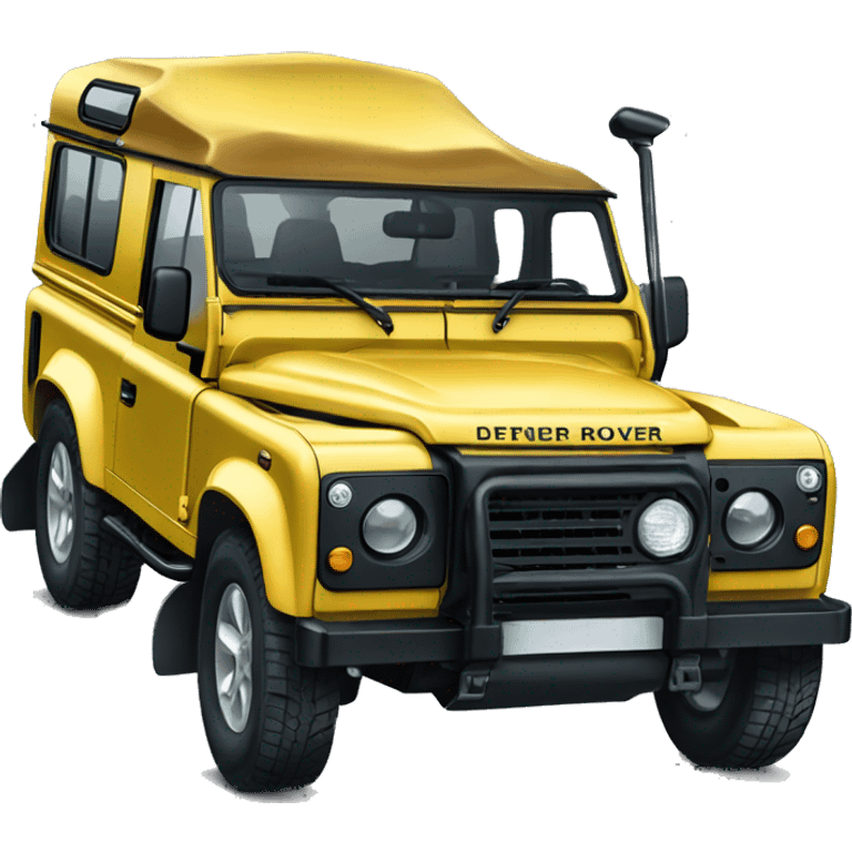 Yellow Land Rover Defender 90 emoji