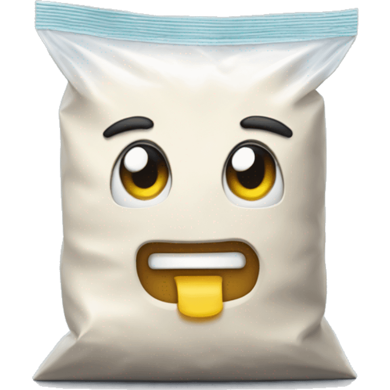 Flour in a zip lock bag emoji