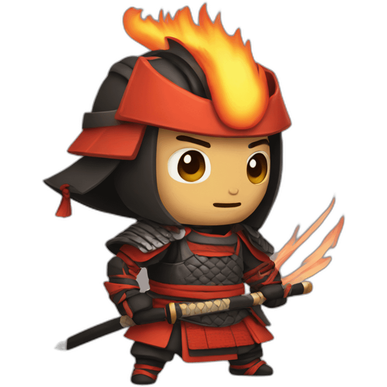 Fire samurai emoji