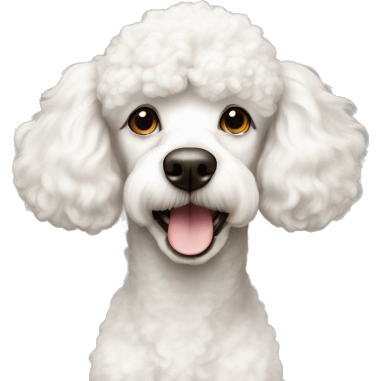 White poodle with brown spots emoji