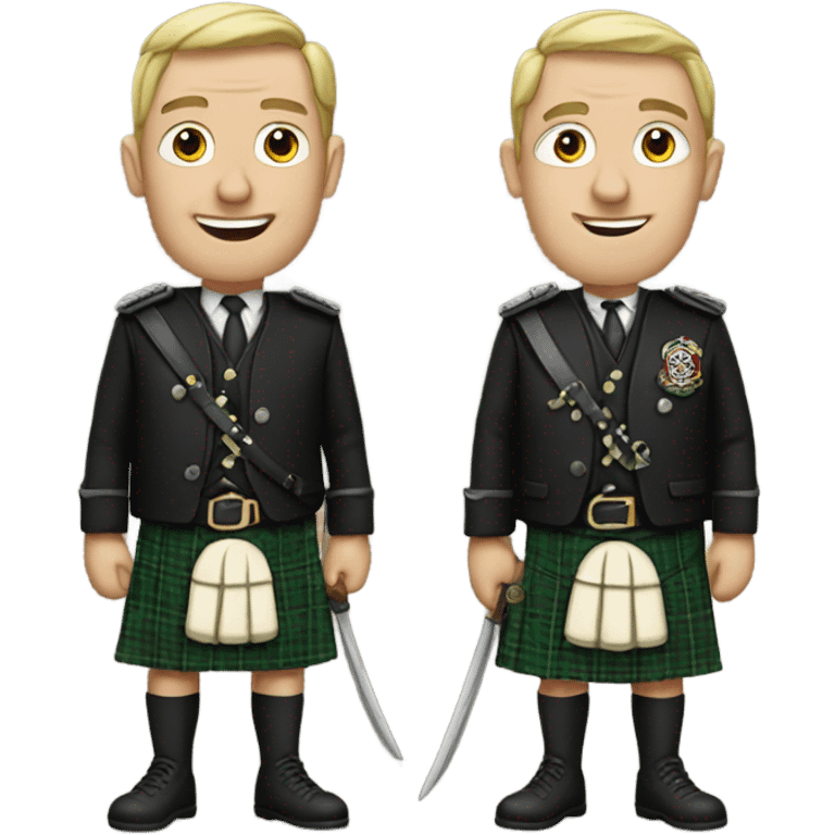 Two men in a kilt emoji