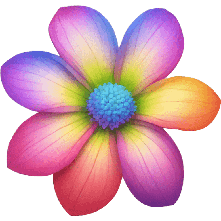 2d rainbow color flower emoji