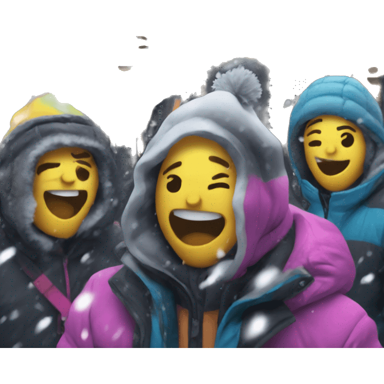 Rave in snow emoji