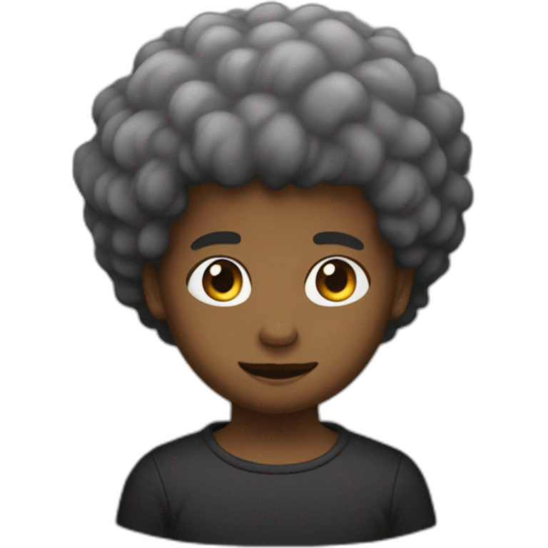 Garçon coup afro emoji