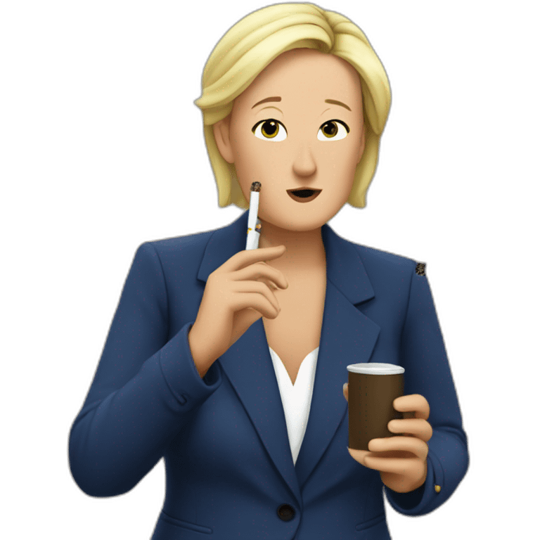 Le-pen-smoking emoji