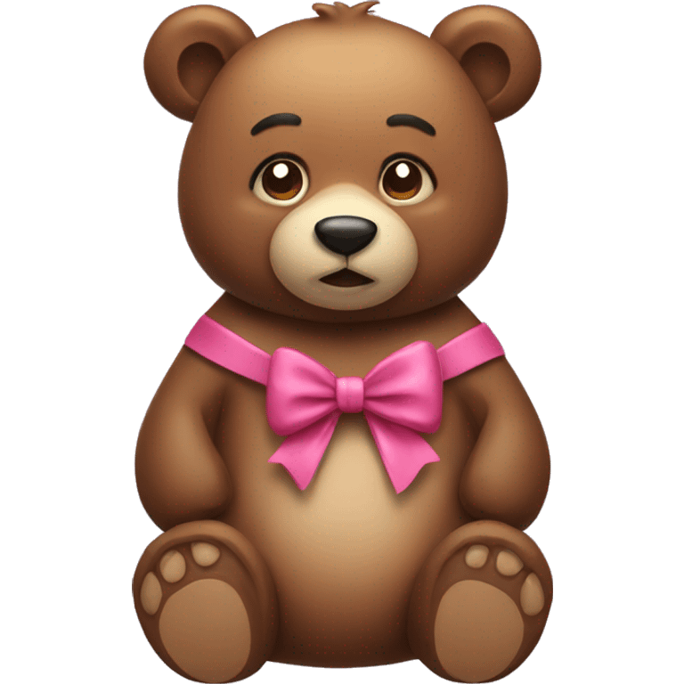 bear with bow emoji