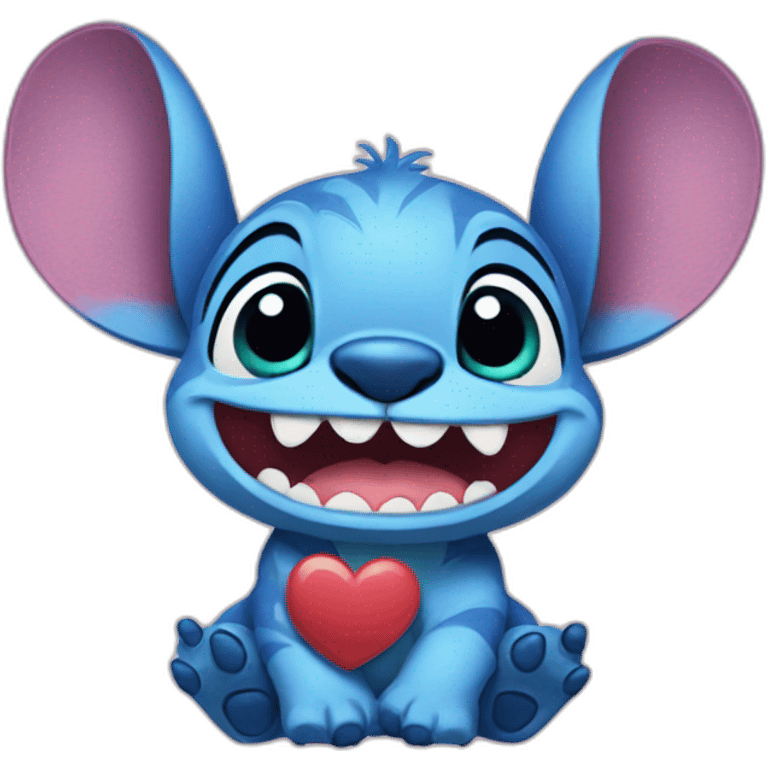 Stitch Coeur Disney emoji