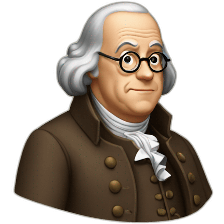 Benjamin-Franklin talking emoji